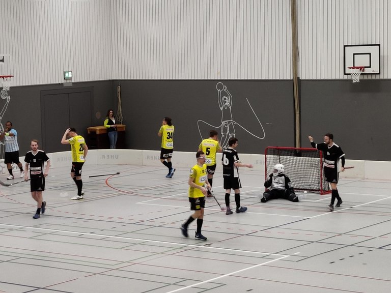 Marcel Zihlmann jubel über sein Tor zum 2:8. 