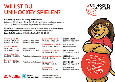 Willst du Unihockey spielen?
