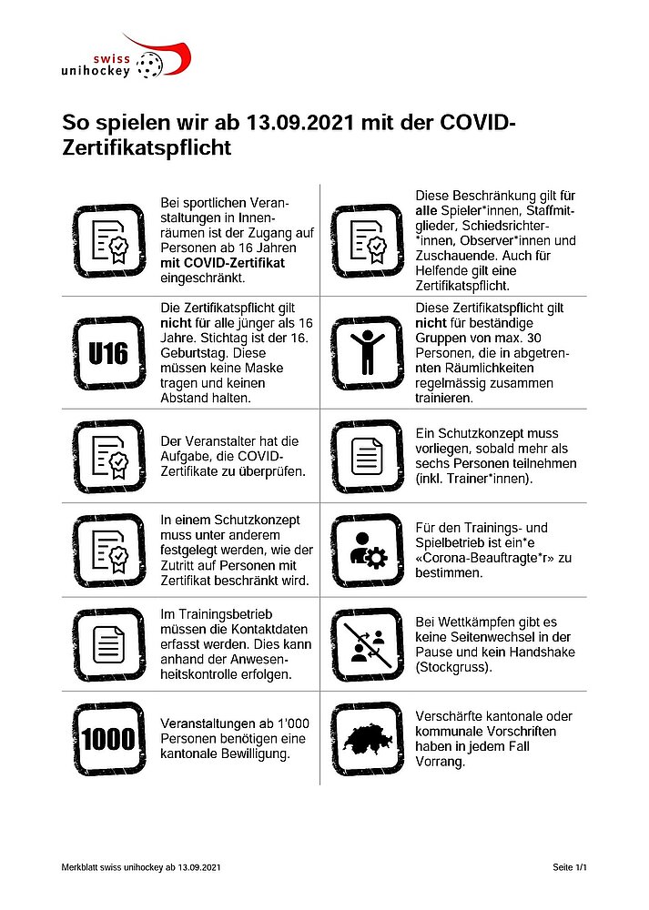 Merkblatt COVID-Zertifikat